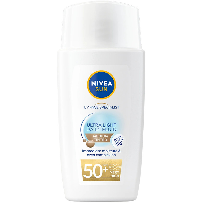 NIVEA SUN UV Face Specialist Ultra Light Daily Fluid, Medium Tinted SPF 50+ 40 ml