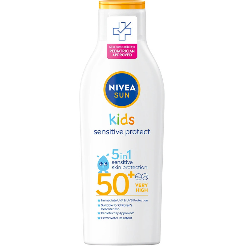 Nivea Kids Sensitive Protect & Play Sun Lotion SPF 50+ 200 ml - Parfumefri solcreme