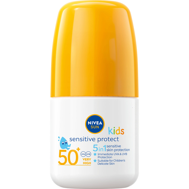 Nivea Kids Sensitive Sun Roll On SPF 50+ 50 ml - Parfumefri solcreme