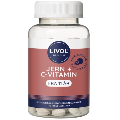 Livol Jern tyggetablet 140 Pieces