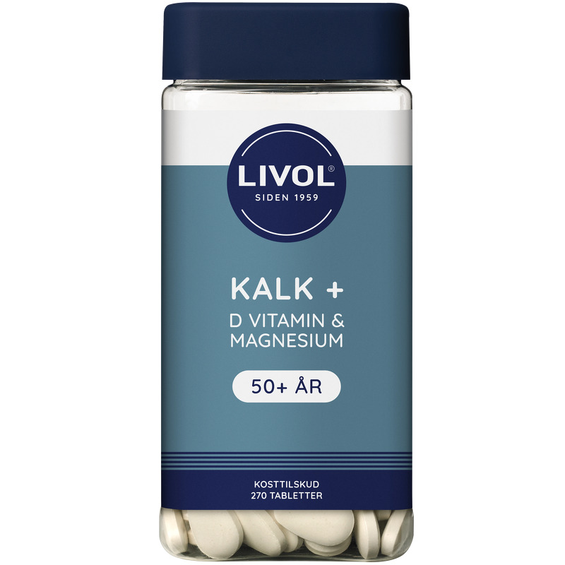 Livol Kalk + D vitamin & magnesium - 270 tabletter