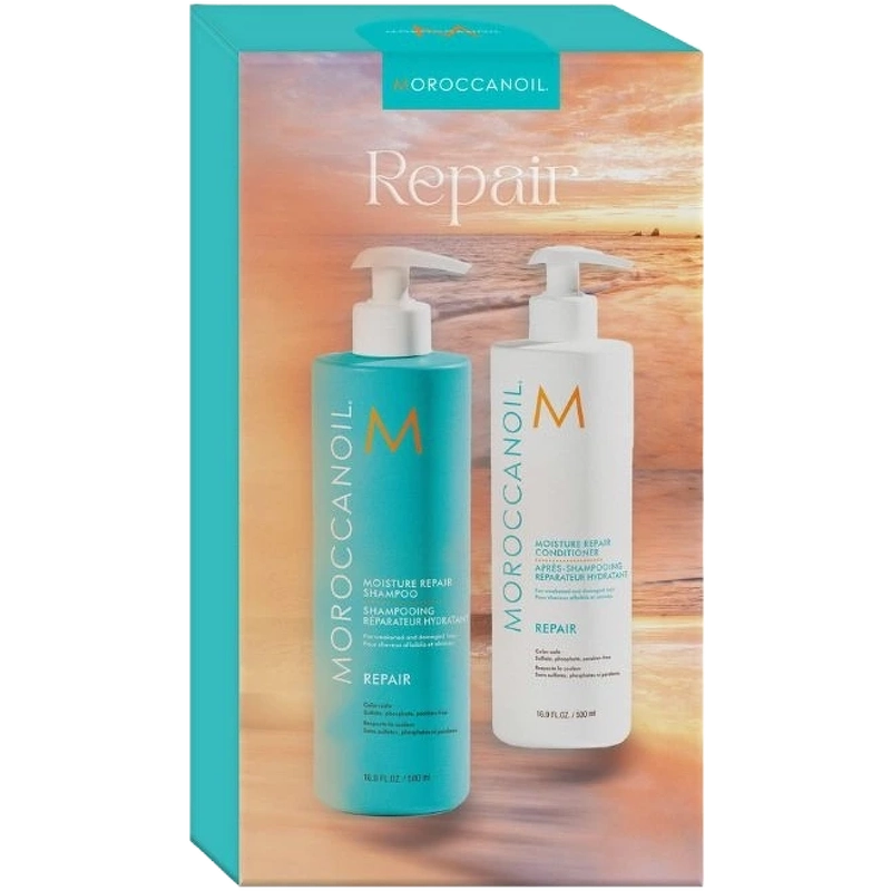 Moroccanoil Duo Box Moisture Repair Shampoo + Conditioner 500 ml (Limited Edition)