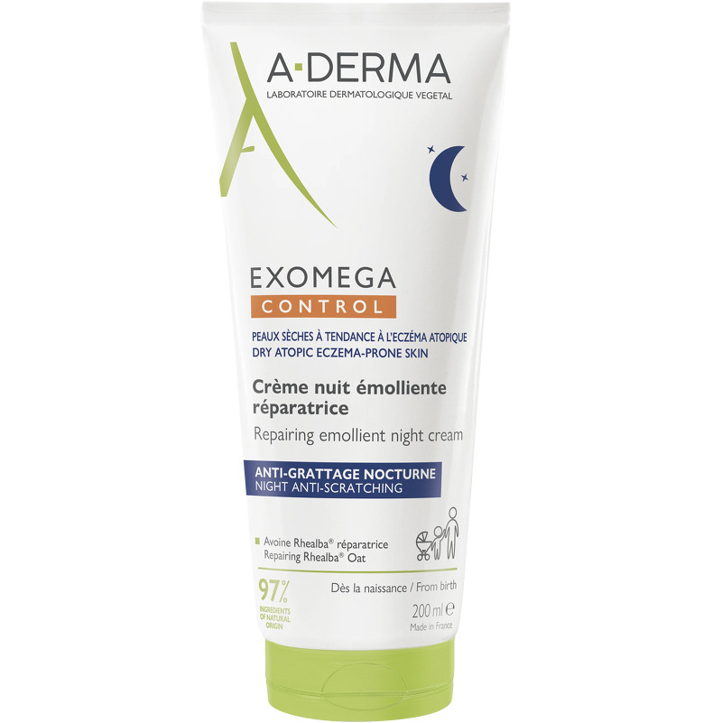 A-Derma Exomega Control Emollient Night Cream 200 ml