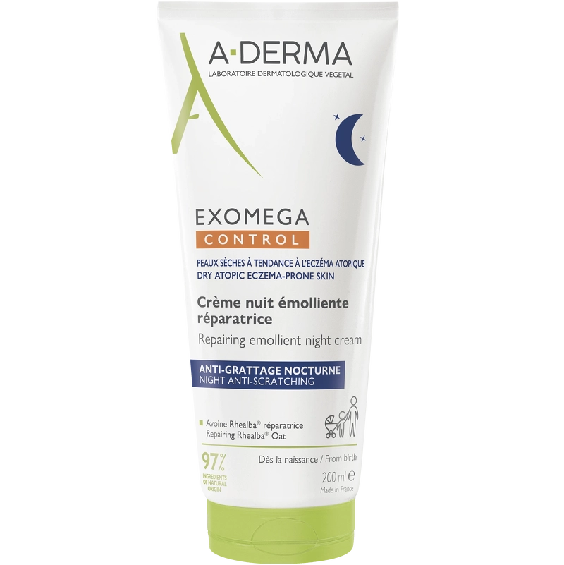 A-DERMA Exomega Control Emollient Night Cream 200 ml