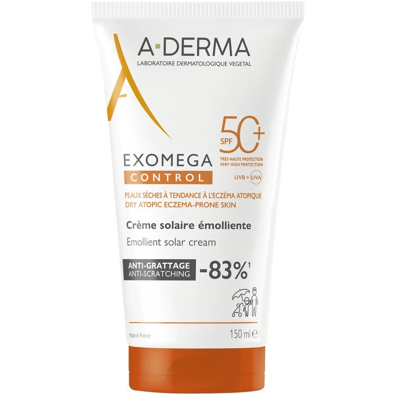 A-Derma Exomega Control Emollient Solar Cream SPF 50+ 150 ml