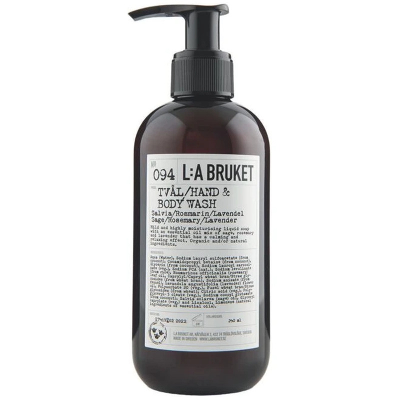 L:a Bruket 094 Hand & Body Wash Refill - Sage/Rosemary/Lavender 240 ml