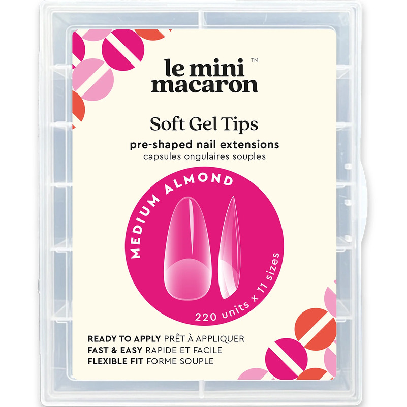 Le Mini Macaron Le Gel Soft Gel Tips Medium Almond Medium