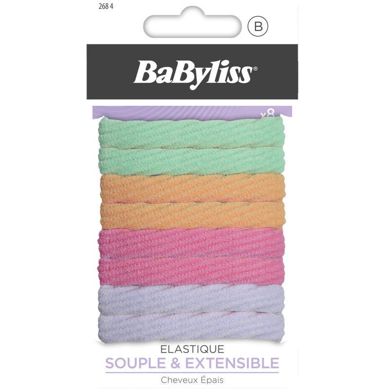 BaByliss Accessories BaByliss KIDS Stretchy & Flexible Jumbo Elastics 8 pieces