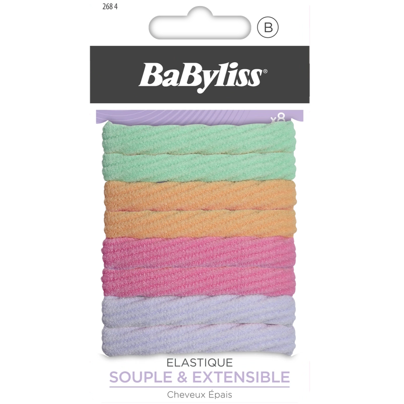 BaByliss KIDS Stretchy og Flexible Jumbo Elastics 8 Pieces
