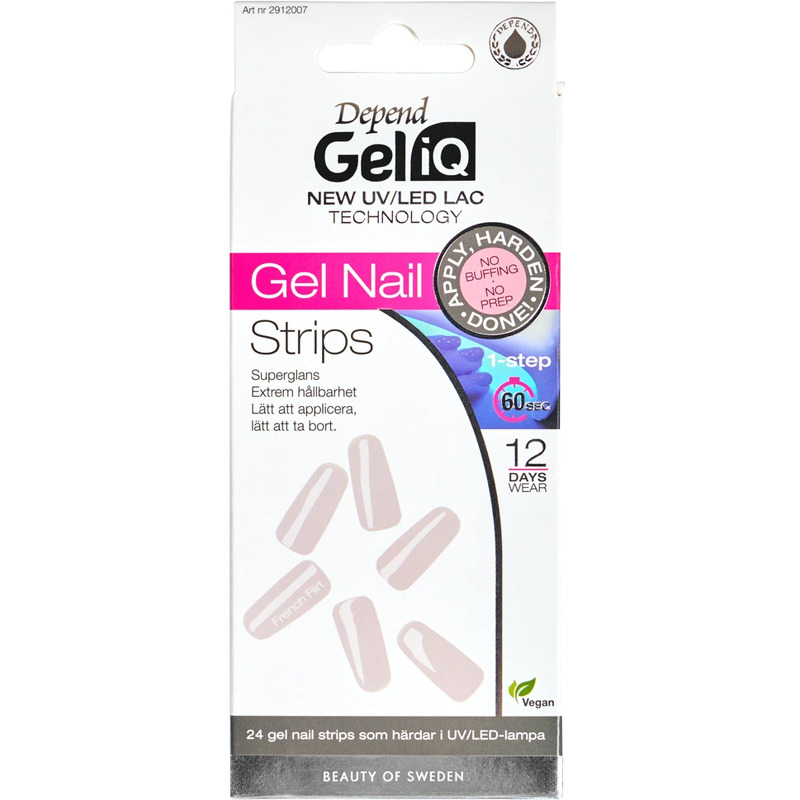 Depend Cosmetic Gel iQ Gel Nail Strips 24 pieces - French Flirt