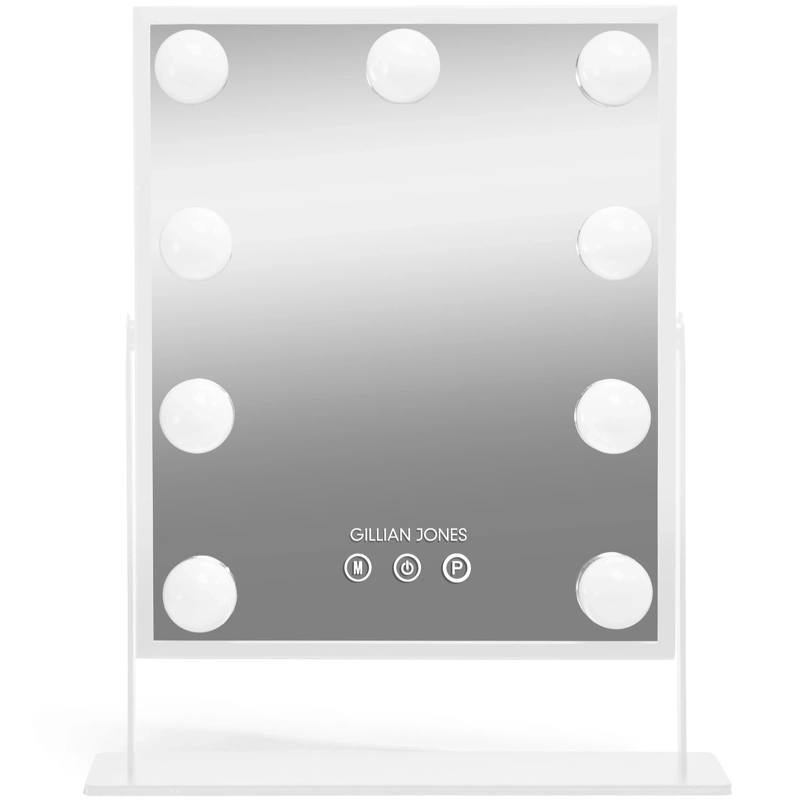 Gillian Jones Makeup Artist Mirror with Touch og 9 LED Bulbs – White 10264-90