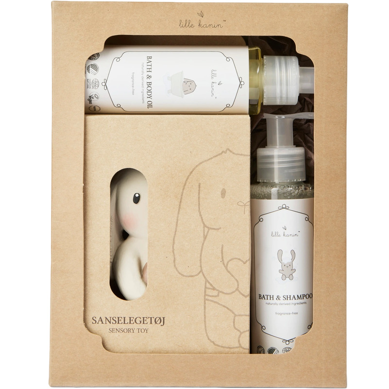 Lille Kanin Sensory Toy & Bath Gavesæt 200 ml
