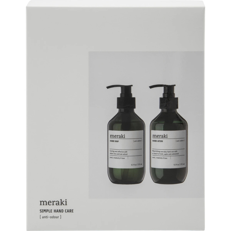 Meraki Gaveæske Anti-Odour håndsæbe + håndlotion, 2 x 275ml.