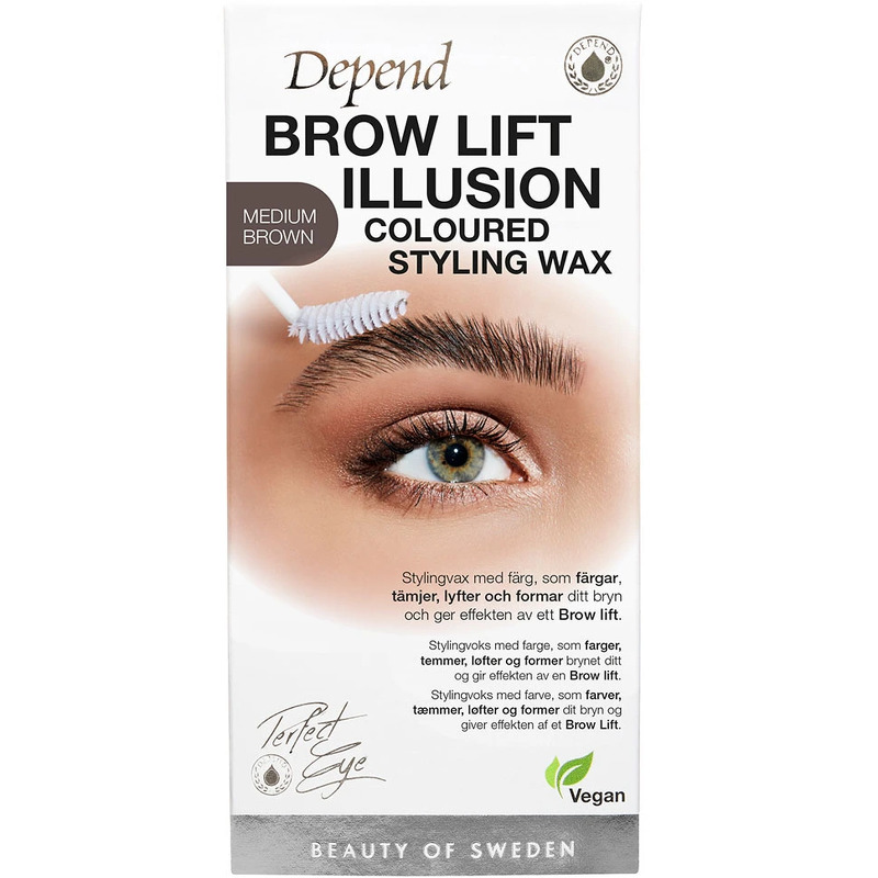 Depend Cosmetic PE Brow Lift Illusion Coloured Styling Wax 5 g - Medium Brown