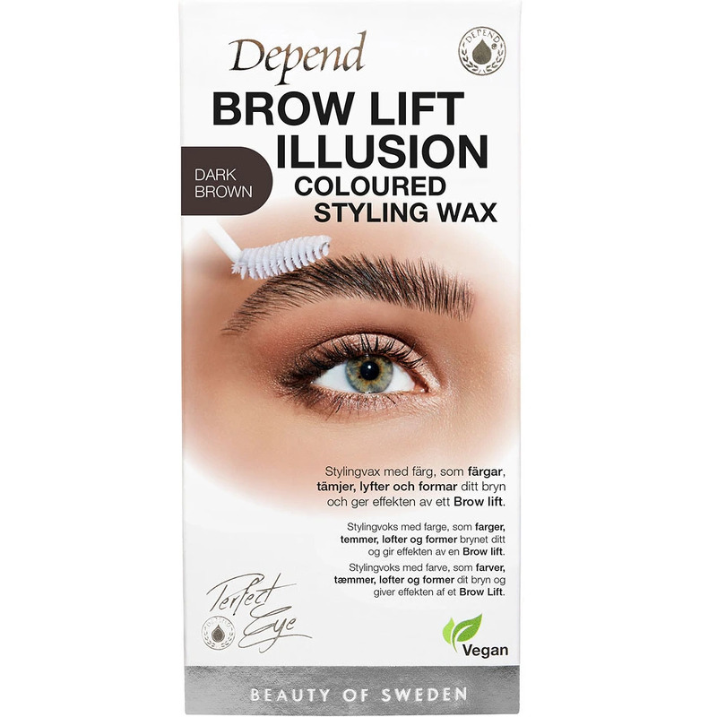 Depend Cosmetic PE Brow Lift Illusion Coloured Styling Wax 5 g - Dark Brown