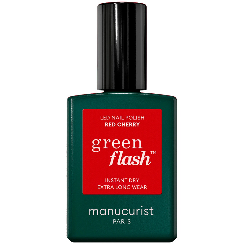 Manucurist Green Flash Led Nail Polish Cherry Red 15ml
