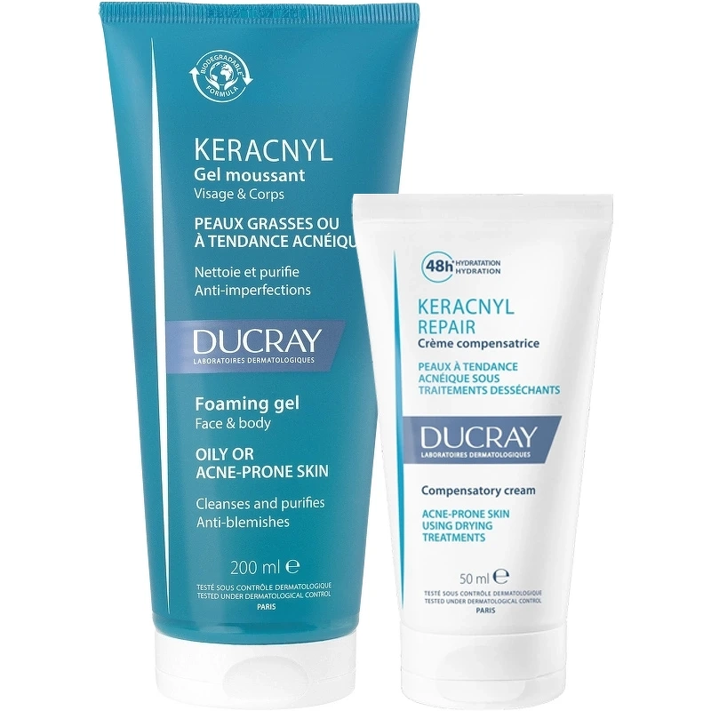 DUCRAY Keracnyl Cleanse og Care Duo