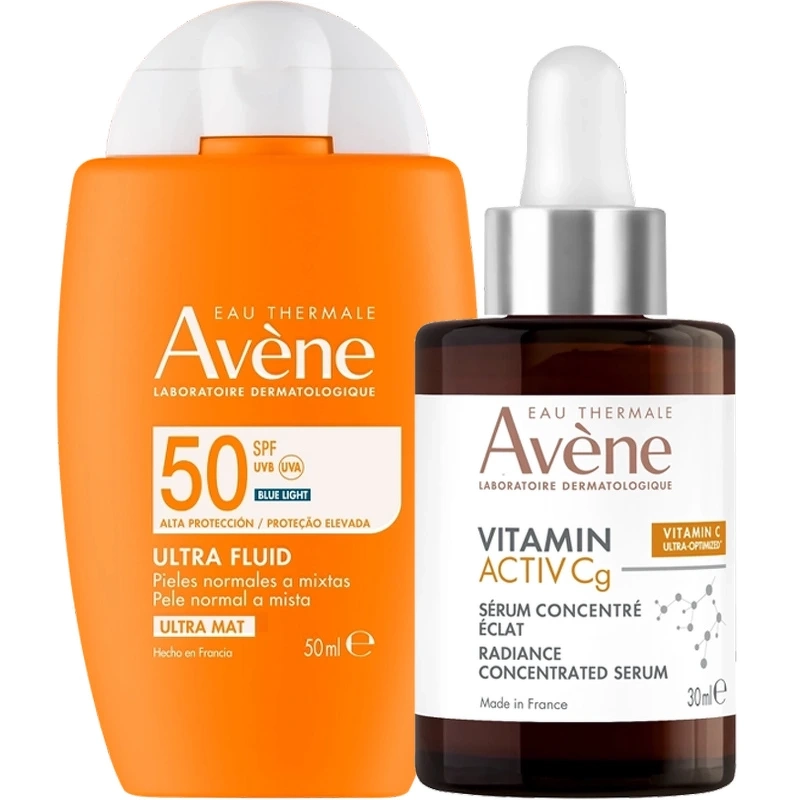 Avene Vitamin Activ Cg Serum Ultra Fluid Invisible Spf 50 Set