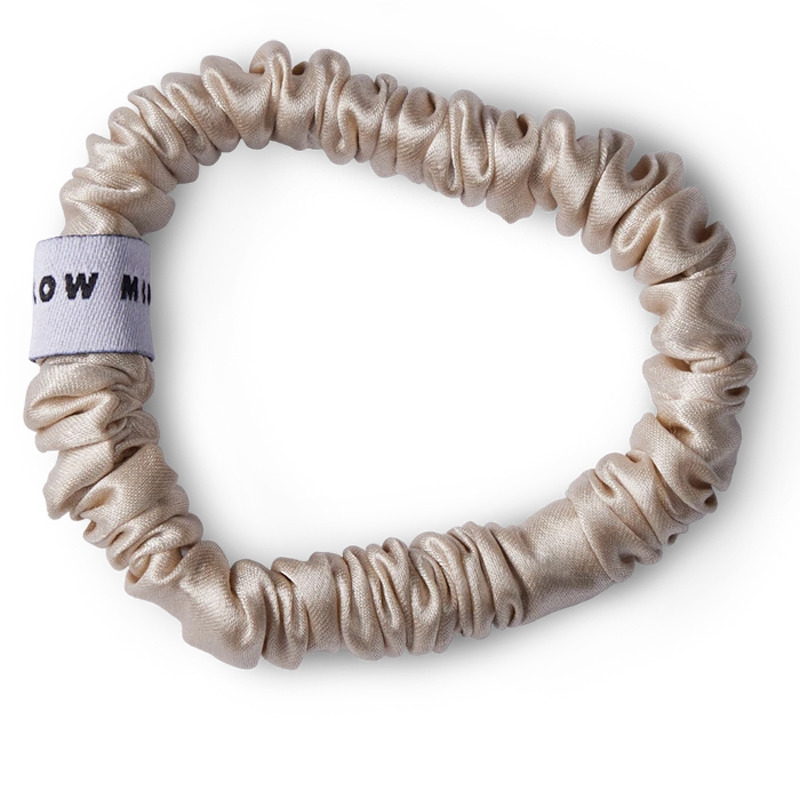 Mellow Mind Silk Scrunchie - Beige