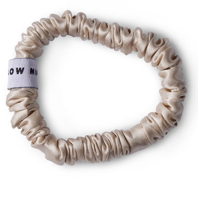Mellow Mind Silk Scrunchie - Beige