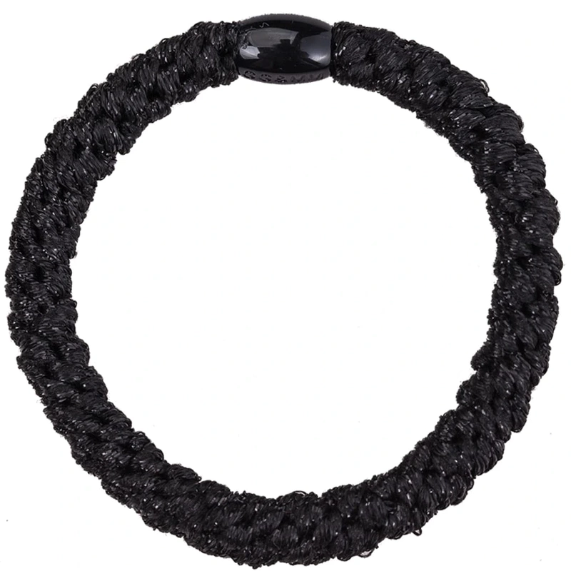 By Stær BRAIDED Hairtie - Glitter Black