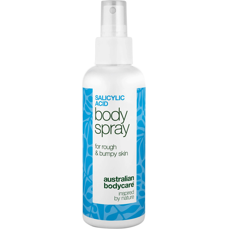 Salicylsyre spray mod bumser og uren hud på kroppen â Salicylsyre spray mod bumser og uren hud. Indeholder salicylsyre og glycolic acid, der renser porer og giver smuk hud. - 1 stk.