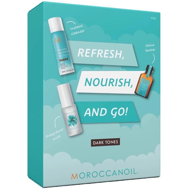 Moroccanoil Refresh, Nourish og Go Kit – Dark (Limited Edition)
