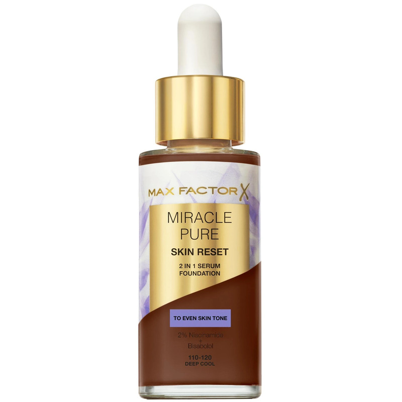 Max Factor Miracle Pure Miracle Pure Skin Reset 2 In 1 Serum Foundatio 120 Deep Cool