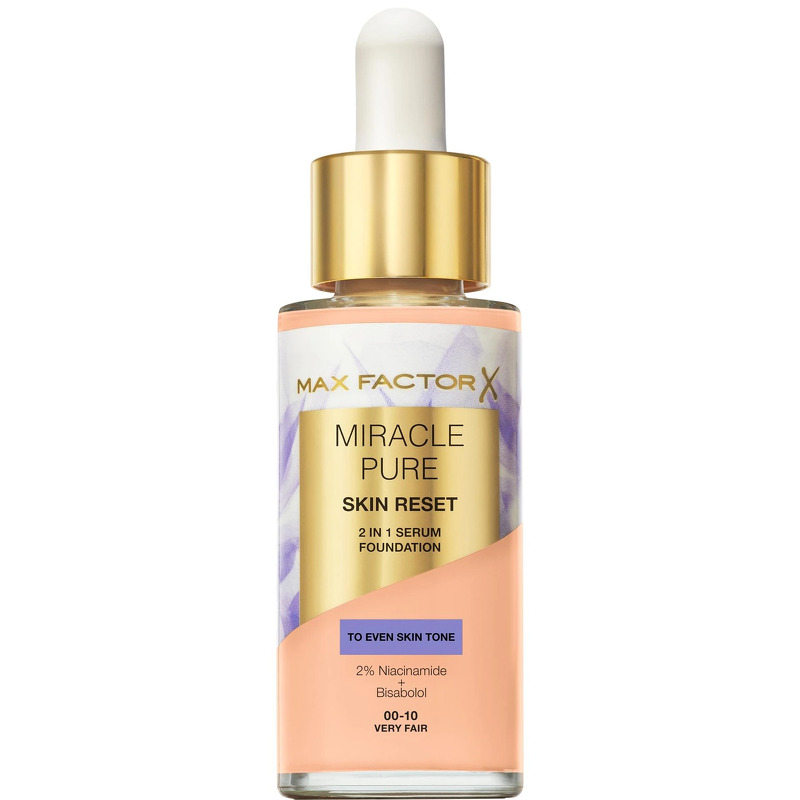 Max Factor Miracle Pure Miracle Pure Skin Reset 2 In 1 Serum Foundation 10 Very Fair