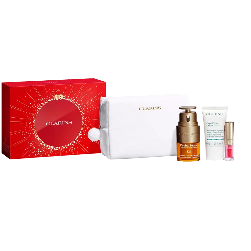 Tilbud Clarins Double Serum Eye Xmas Kit 2025 (Limited Edition) køb billig