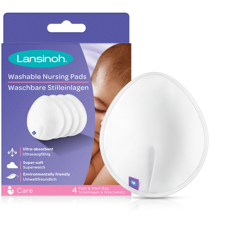 Lansinoh Washable Nursing Pads - white 4 pieces