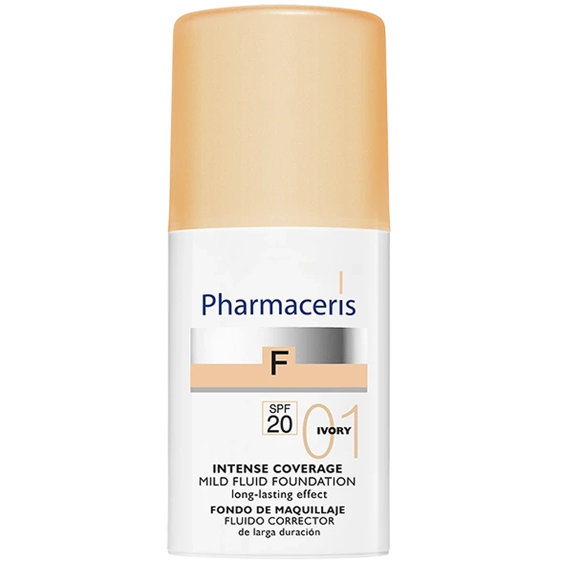 Vintilbud Pharmaceris F Intense Coverage Mild Fluid Foundation SPF 20 30 ml 01 Ivory køb billig