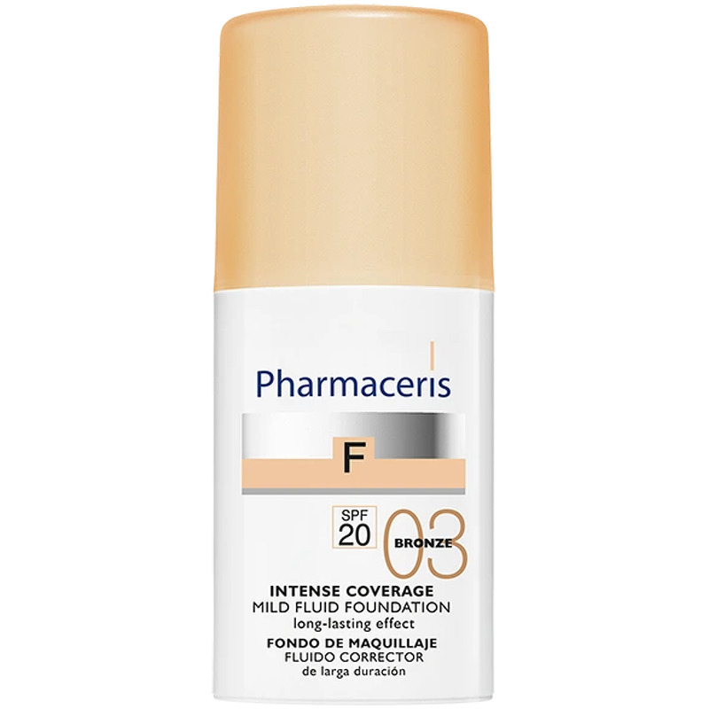 Pharmaceris F Intense Coverage Mild Fluid Foundation SPF 20 - 30 ml - 03 Bronze
