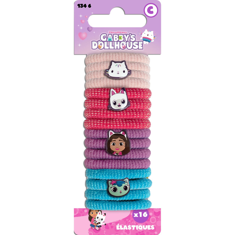 Gabbys Dollhouse Soft Hair Tie Gabby 16 pieces