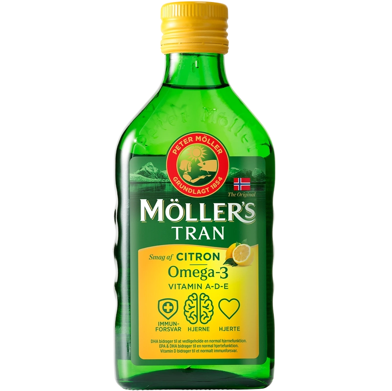 Vintilbud Moller's Tran Citron 250 ml køb billig