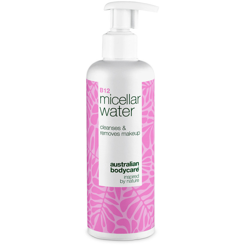 Micellar Water - Fjerner makeup og beroliger sart, tør hud â Micellar Water fjerner makeup og rødme. Velegnet til sensitiv hud. Indeholder B12, Niacinamid og fugtgivende Glycerin. - 1 stk.