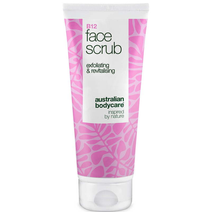 Face Scrub til mat hud - fjerner døde hudceller med B12 â Face Scrub til mat hud der mangler glød. Indeholder B12 vitamin, glykolsyre og abrikoskerner som eksfolierer og fornyer huden. - 1 stk.
