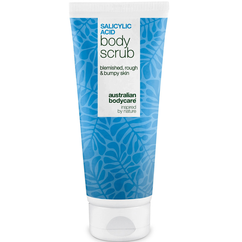 Body Scrub med salicylsyre til uren hud på kroppen - giver glattere hud â Body Scrub med salicylsyre fjerner døde hudceller, bumser og tilstoppede porer. Indeholder salicylsyre, glykolsyre & glycerin - 1 stk.