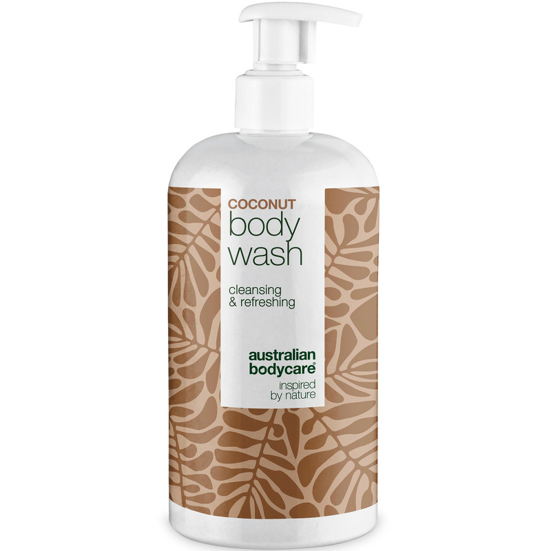 Body Wash med Tea Tree Oil â Showergel til daglig pleje og mod bumser og uren hud på kroppen - Coconut / 500 ml