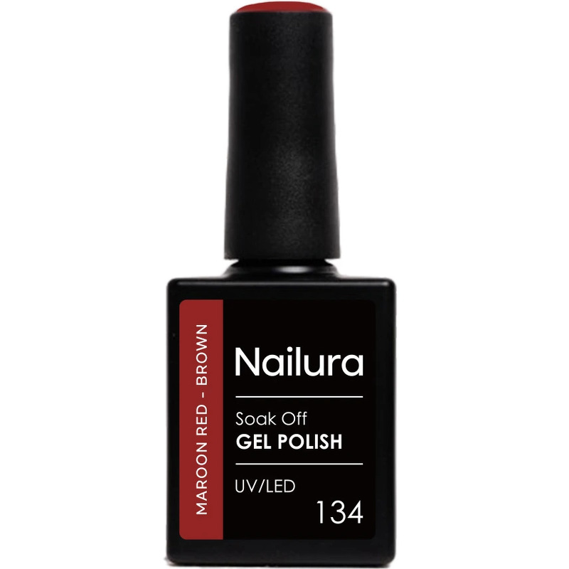 Nailura Gel Polish 10 ml - 134 Maroon Red Brown