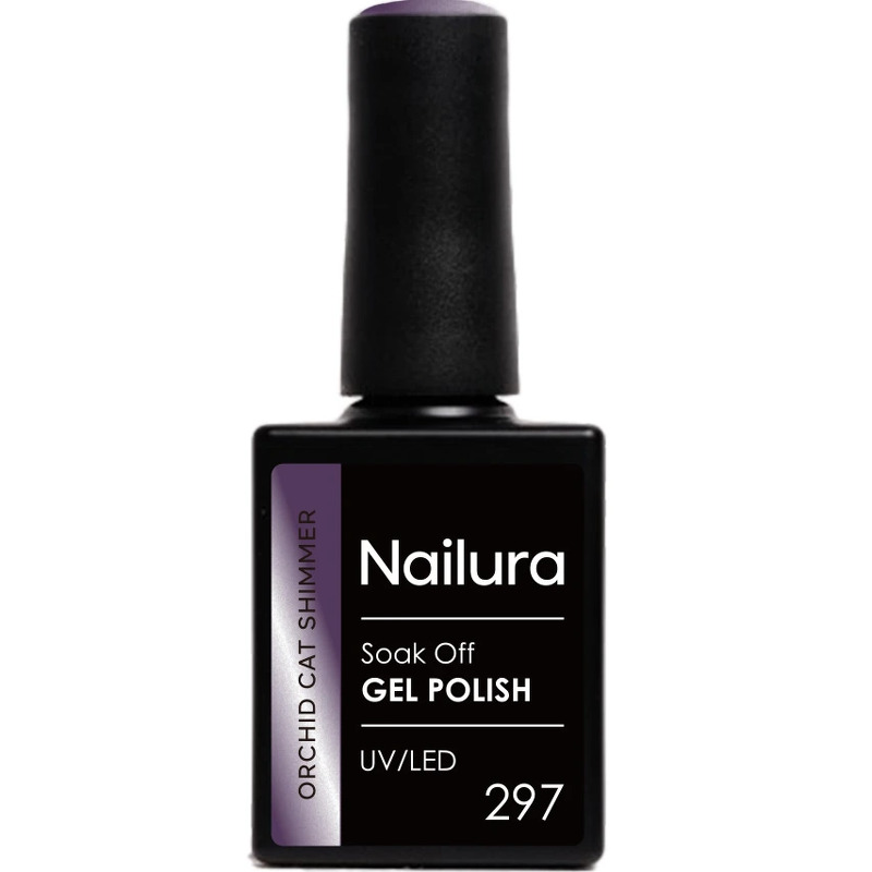 Nailura Orchid Cat Shimmer Gel Polish 297 – Mørk lilla – 10 ml