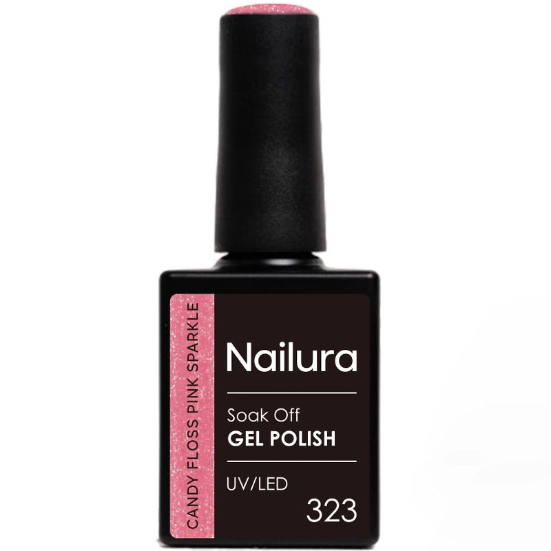Nailura Gelpolish 323 – Candy Floss Pink Sparkle – 10 ml
