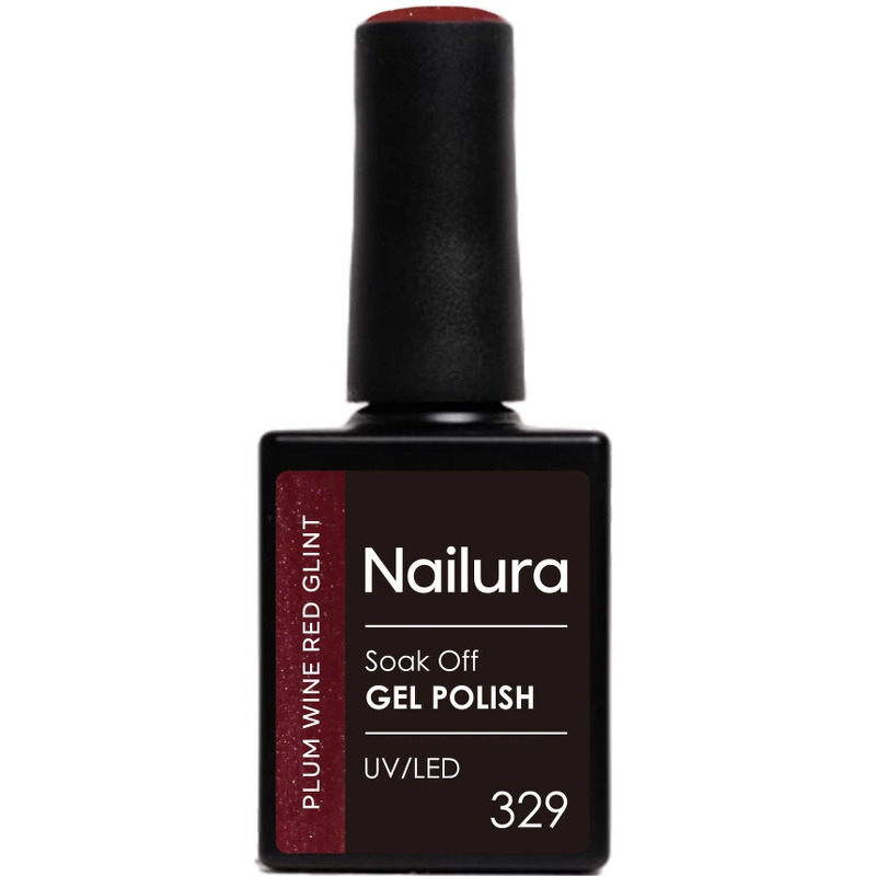 Nailura Gelpolish 329 – Plum Wine Red Glint – 10 ml