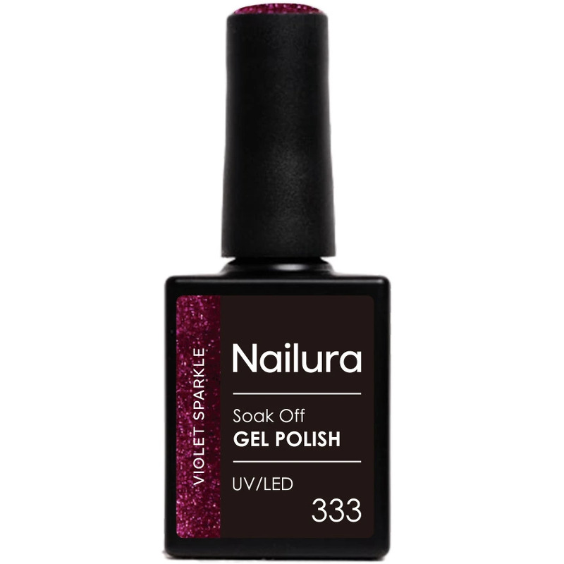 Nailura Gelpolish 333 – Violet Sparkle – 10 ml
