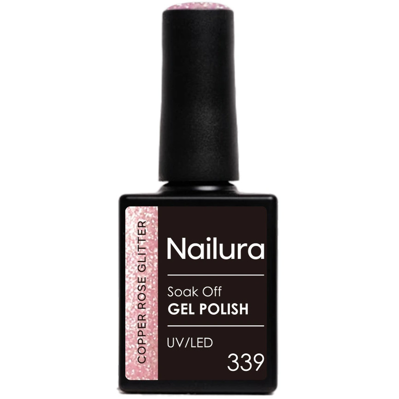 Nailura Gelpolish 339 – Copper Rose Glitter – 10 ml