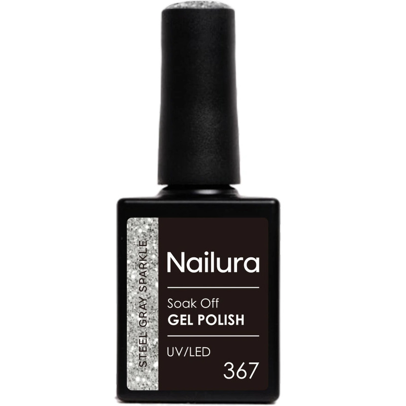 Nailura Gelpolish 367 – Steel Gray Sparkle – 10 ml