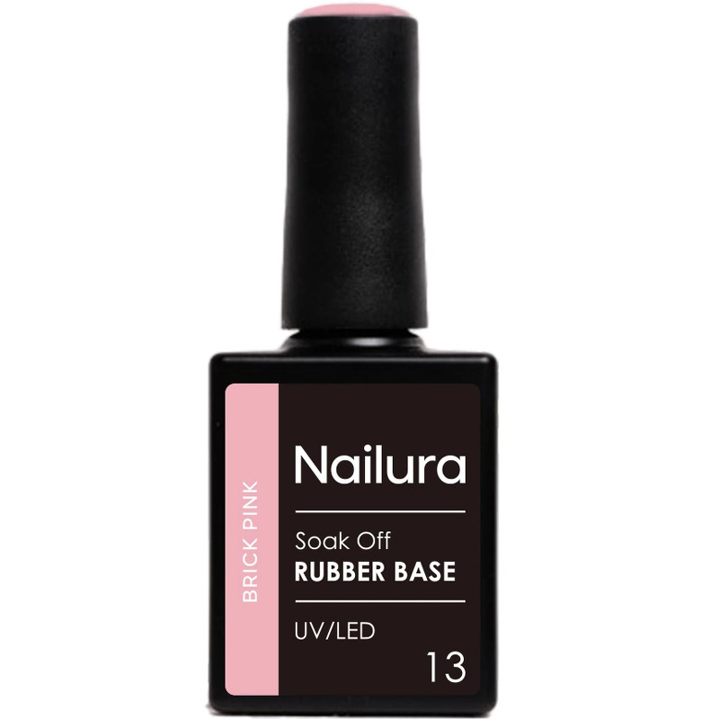 Nailura Rubber Base 13 – Brick Pink – 10 ml
