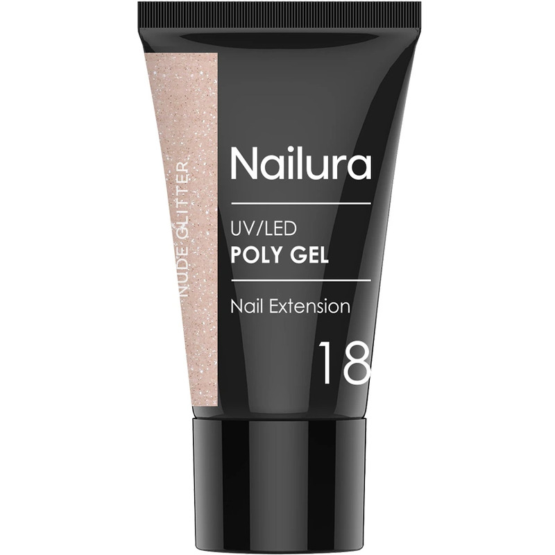 Nailura Poly Gel 30 g - 18 Nude Glitter