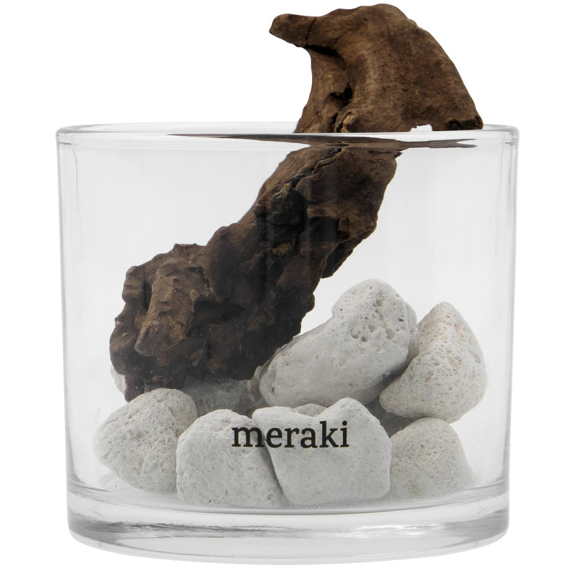 Meraki - Duftspreder Lavastone & Wood Glas Hvid Naturlig