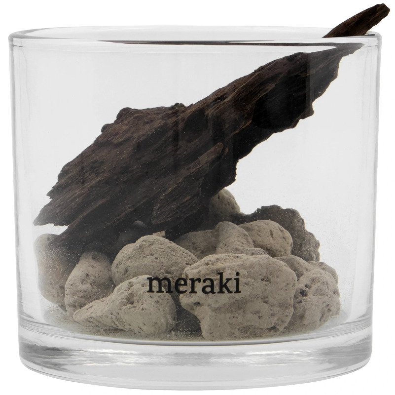 Meraki - Duftspreder Lavastone & Wood Glas Naturlig